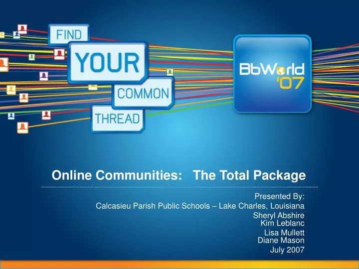 online communities the total package