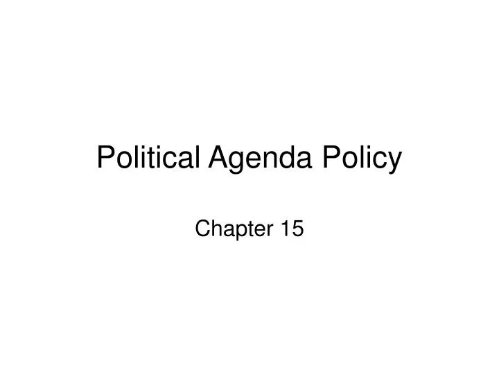 political agenda policy