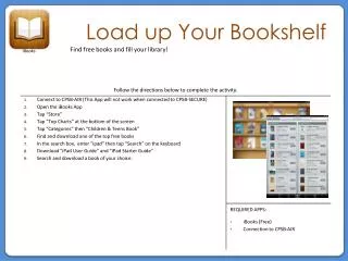 Load up Your Bookshelf