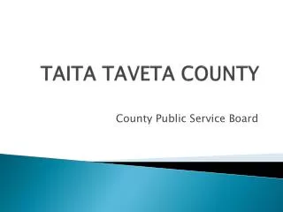 TAITA TAVETA COUNTY