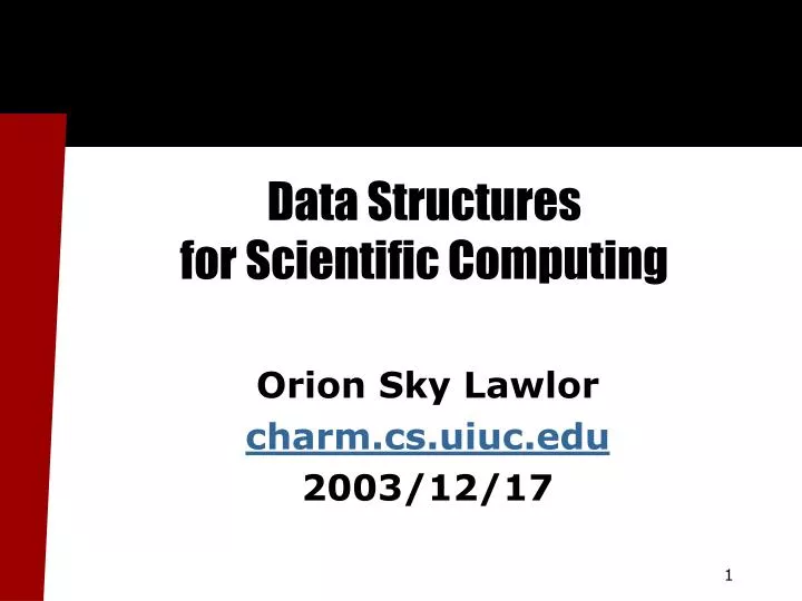 data structures for scientific computing