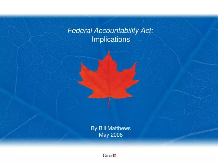 federal accountability act implications