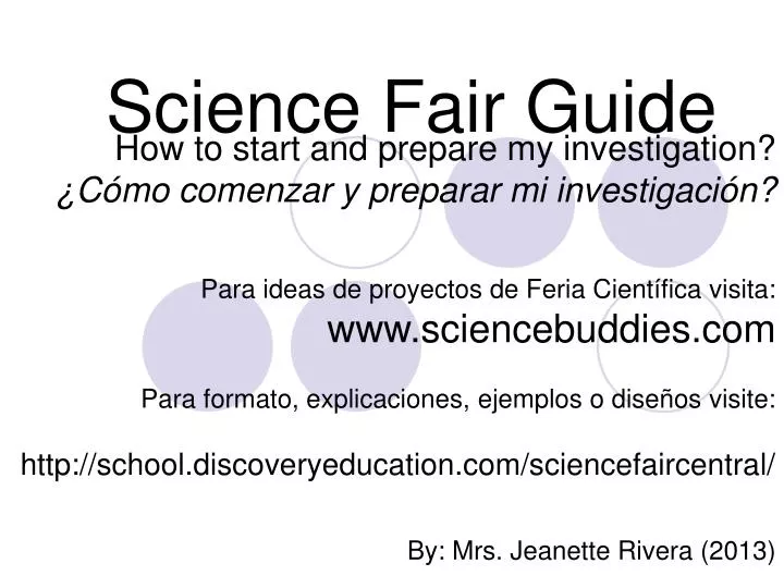 science fair guide