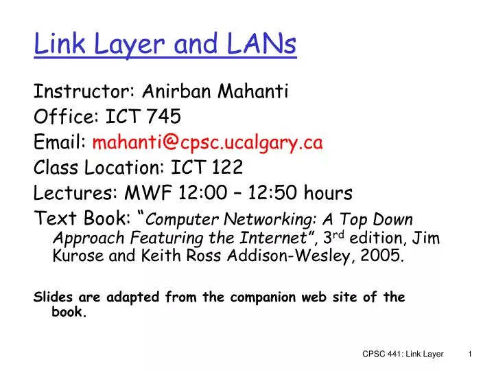 link layer and lans