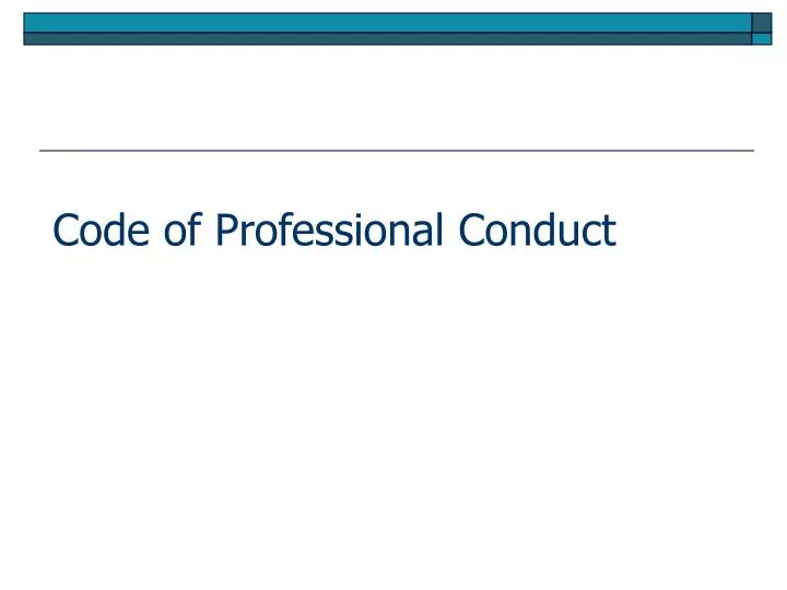 code of professional conduct