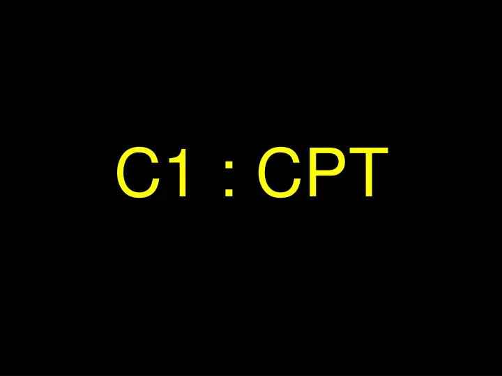c1 cpt
