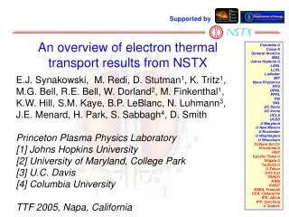 An overview of electron thermal transport results from NSTX