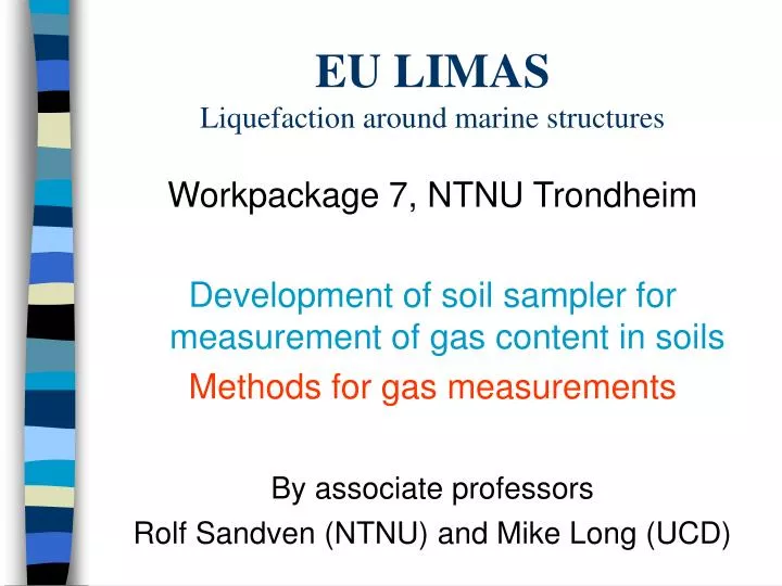 eu limas liquefaction around marine structures