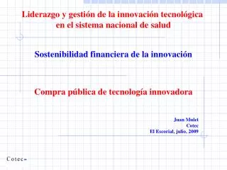 juan mulet cotec el escorial julio 2009