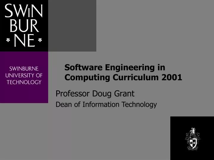 software engineering in computing curriculum 2001