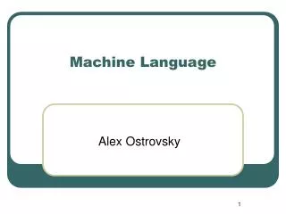 Machine Language