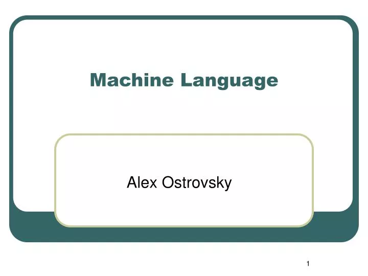 machine language