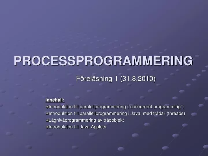 processprogrammering