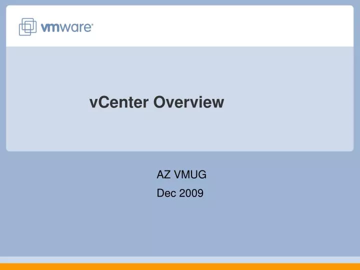 vcenter overview