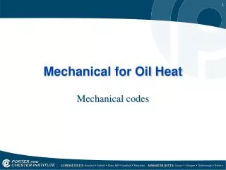 Mechanical for Oil Heat