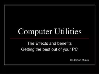 Computer Utilities