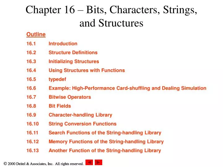 chapter 16 bits characters strings and structures