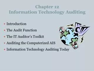 Chapter 12 Information Technology Auditing