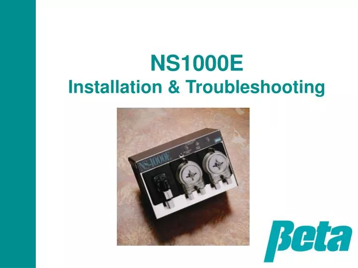 ns1000e installation troubleshooting