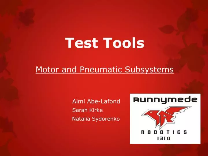 test tools