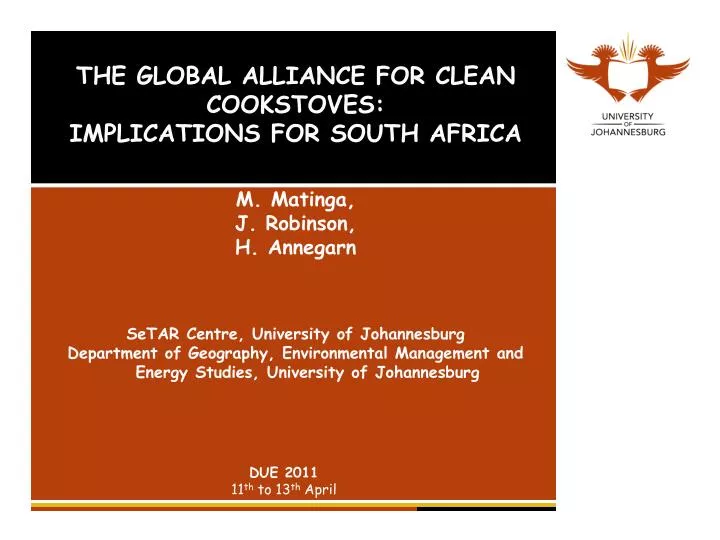 the global alliance for clean cookstoves implications for south africa