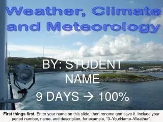 Weather, Climate and Meteorology