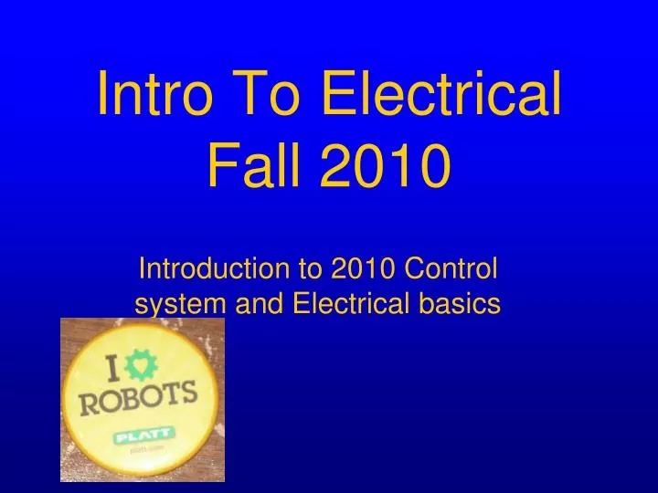 intro to electrical fall 2010