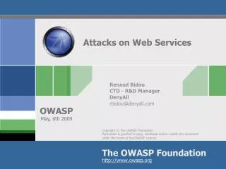 Attacks on Web Services