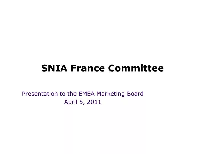 presentation to the emea marketing board april 5 2011