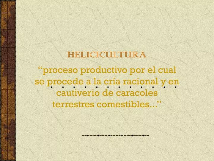 helicicultura