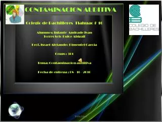 contaminacion auditiva