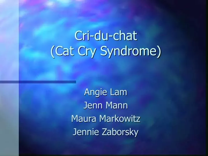 cri du chat cat cry syndrome