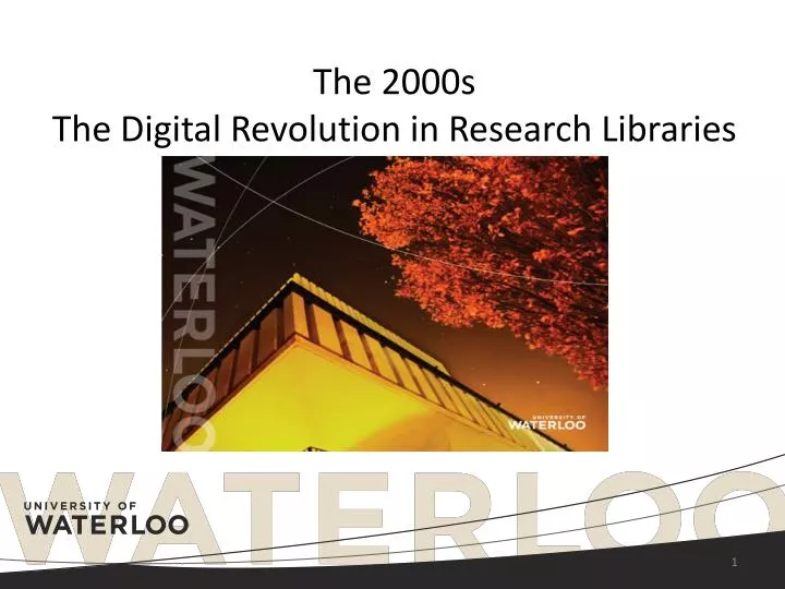 the 2000s the digital revolution in research libraries