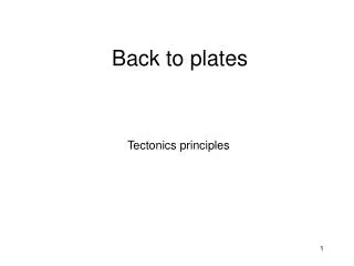 Back to plates