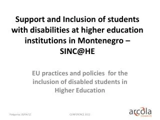 EU practices and policies for the inclusion of disabled students in Higher Education