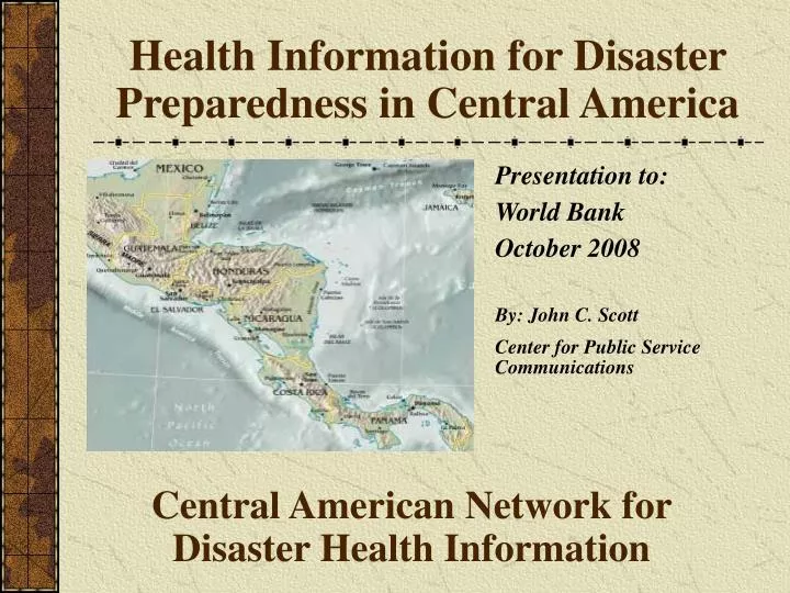 health information for disaster preparedness in central america