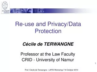 Re-use and Privacy/Data Protection