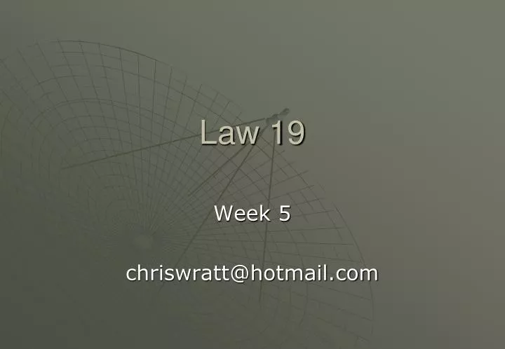 law 19