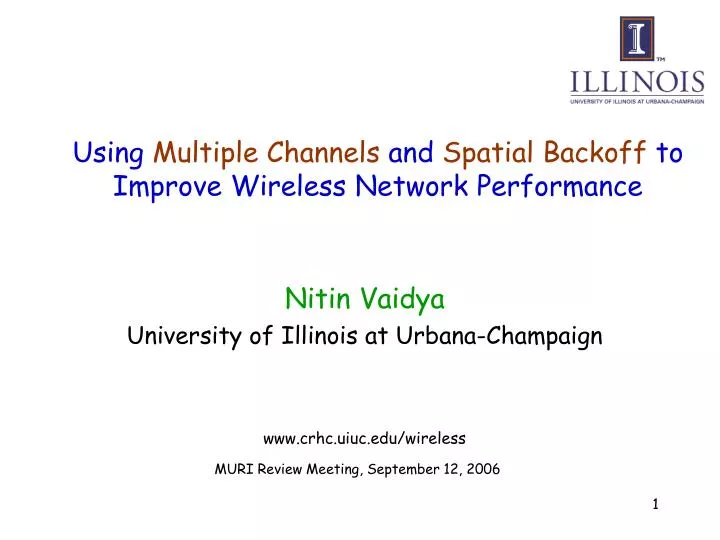 using multiple channels and spatial backoff to improve wireless network performance