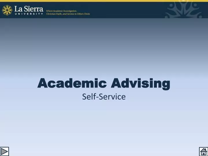 academic advising self service