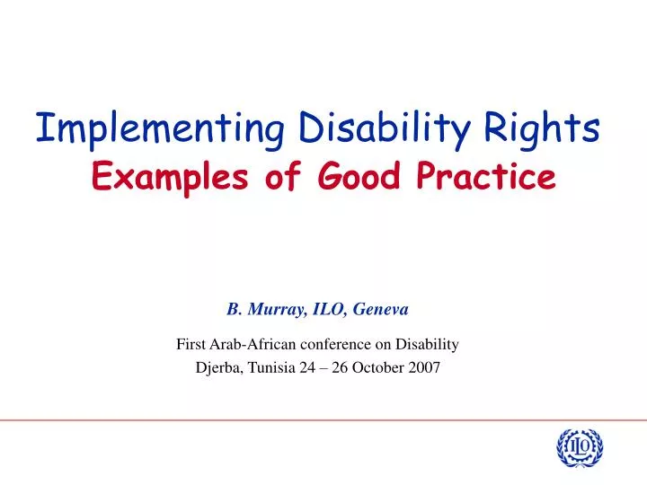 implementing disability rights examples of good practice