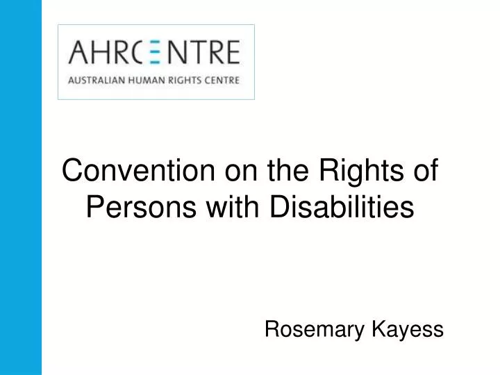 convention on the rights of persons with disabilities