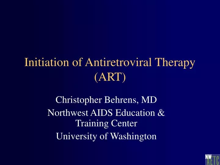 initiation of antiretroviral therapy art