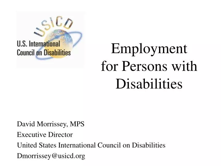 employment for persons with disabilities