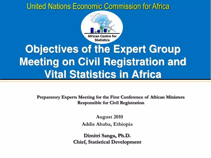 objectives of the expert group meeting on civil registration and vital statistics in africa