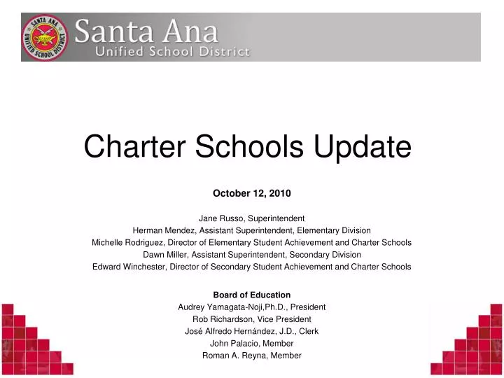 charter schools update