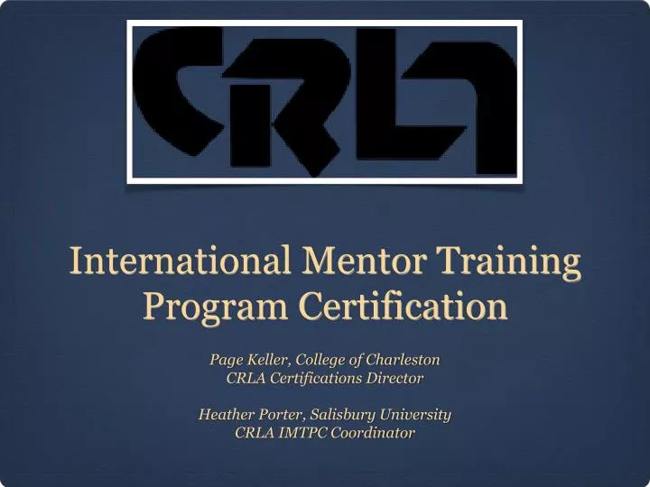 international mentor training program certification