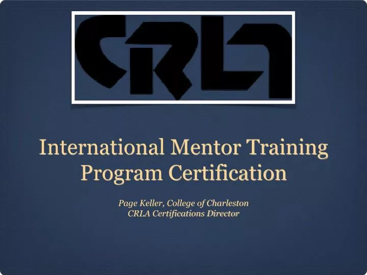 international mentor training program certification