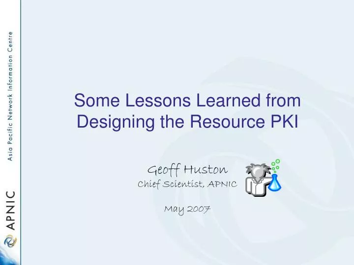 some lessons learned from designing the resource pki
