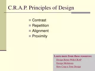 C.R.A.P. Principles of Design